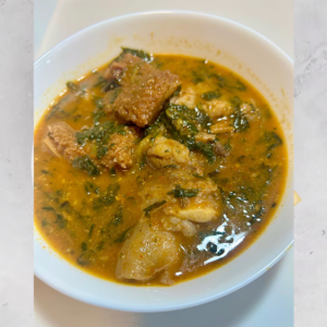 Ogbono soup with one swallow