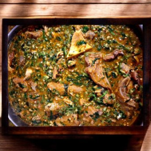 Okro soup with one swallow